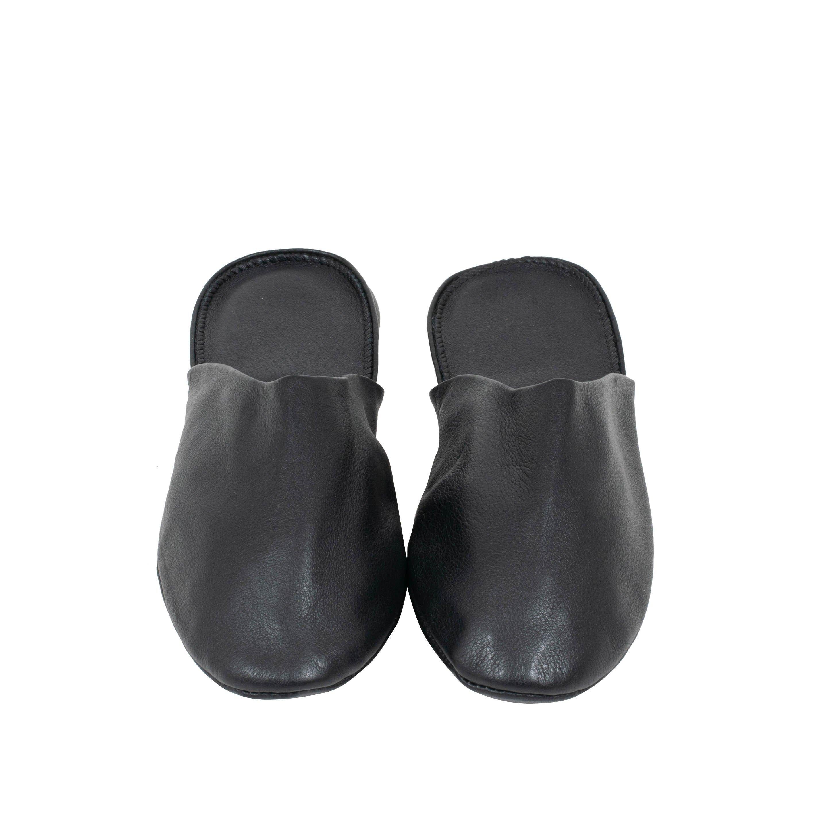Goyard House Slippers Size US7 Small Black Leather Monogram Loafer Shoes For Sale 6