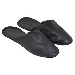 Goyard House Slippers Size US7 Small Black Leather Monogram Loafer Shoes