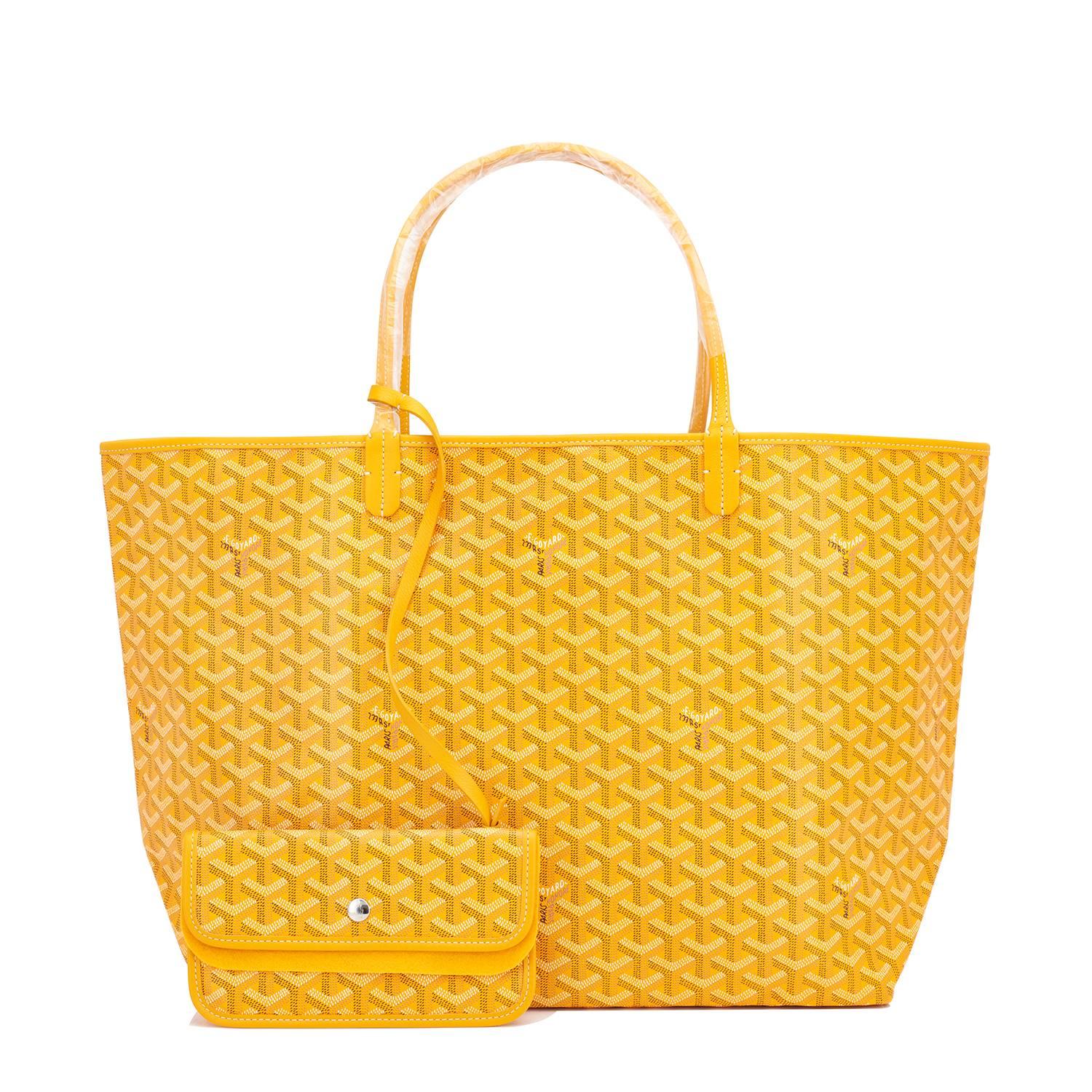 Women's or Men's Goyard Jaune Yellow St Louis GM Chevron Tote Bag NEW Gift For Sale