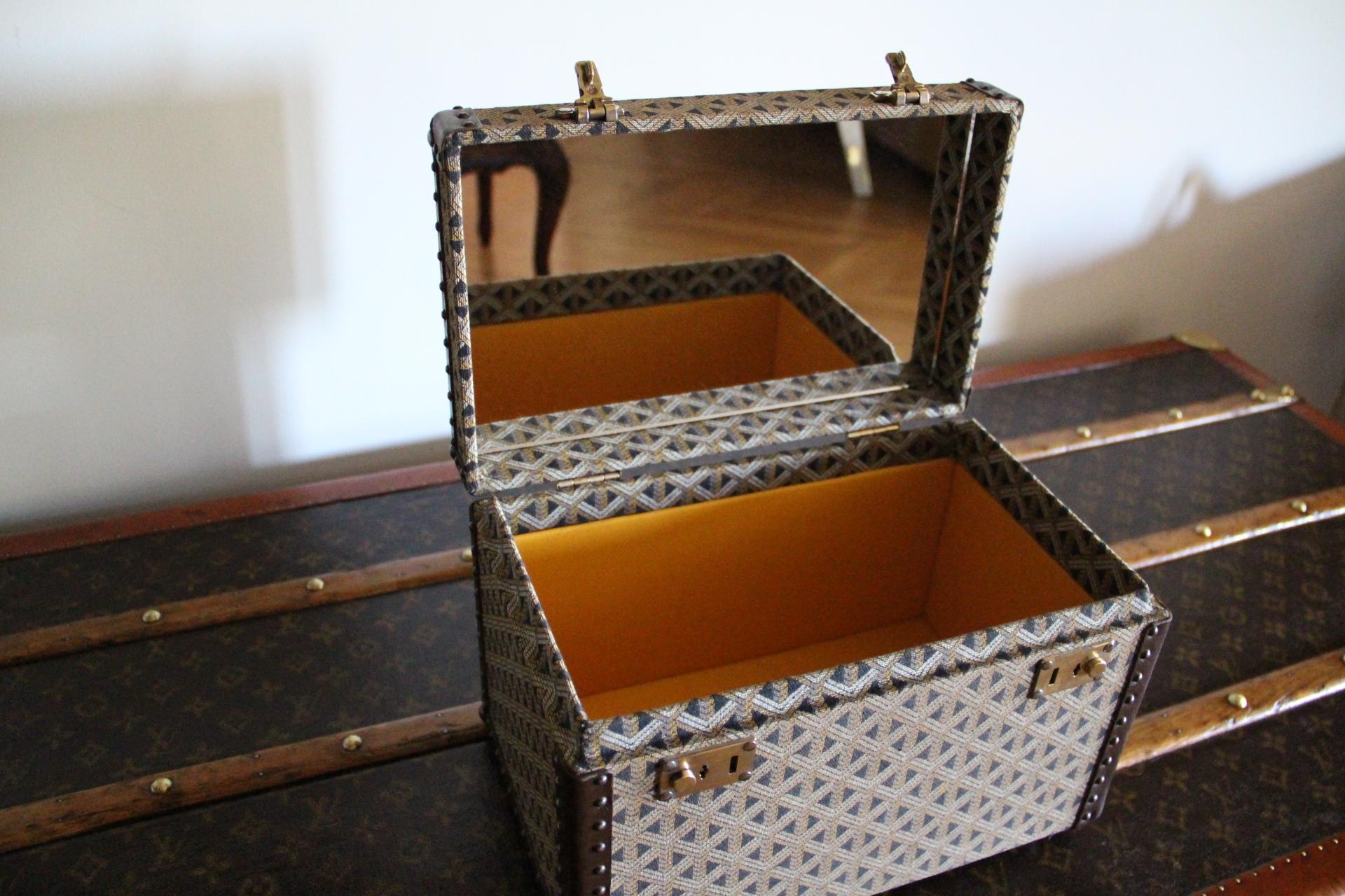 Étui à bijoux Goyard, malle Goyard, étui à trains Goyard, étui à beauté Goyard en vente 8