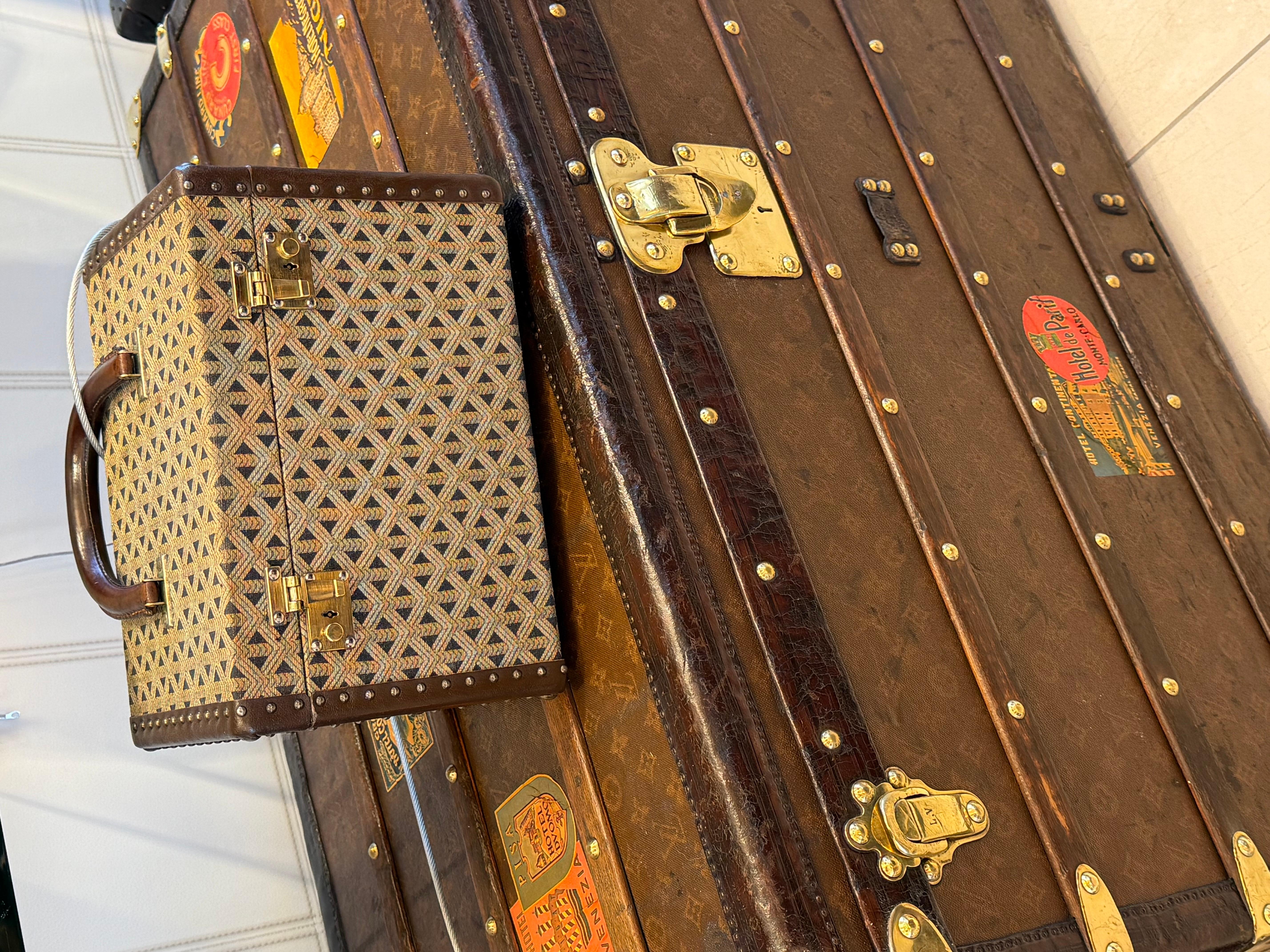 Étui à bijoux Goyard, malle Goyard, étui à trains Goyard, étui à beauté Goyard en vente 10