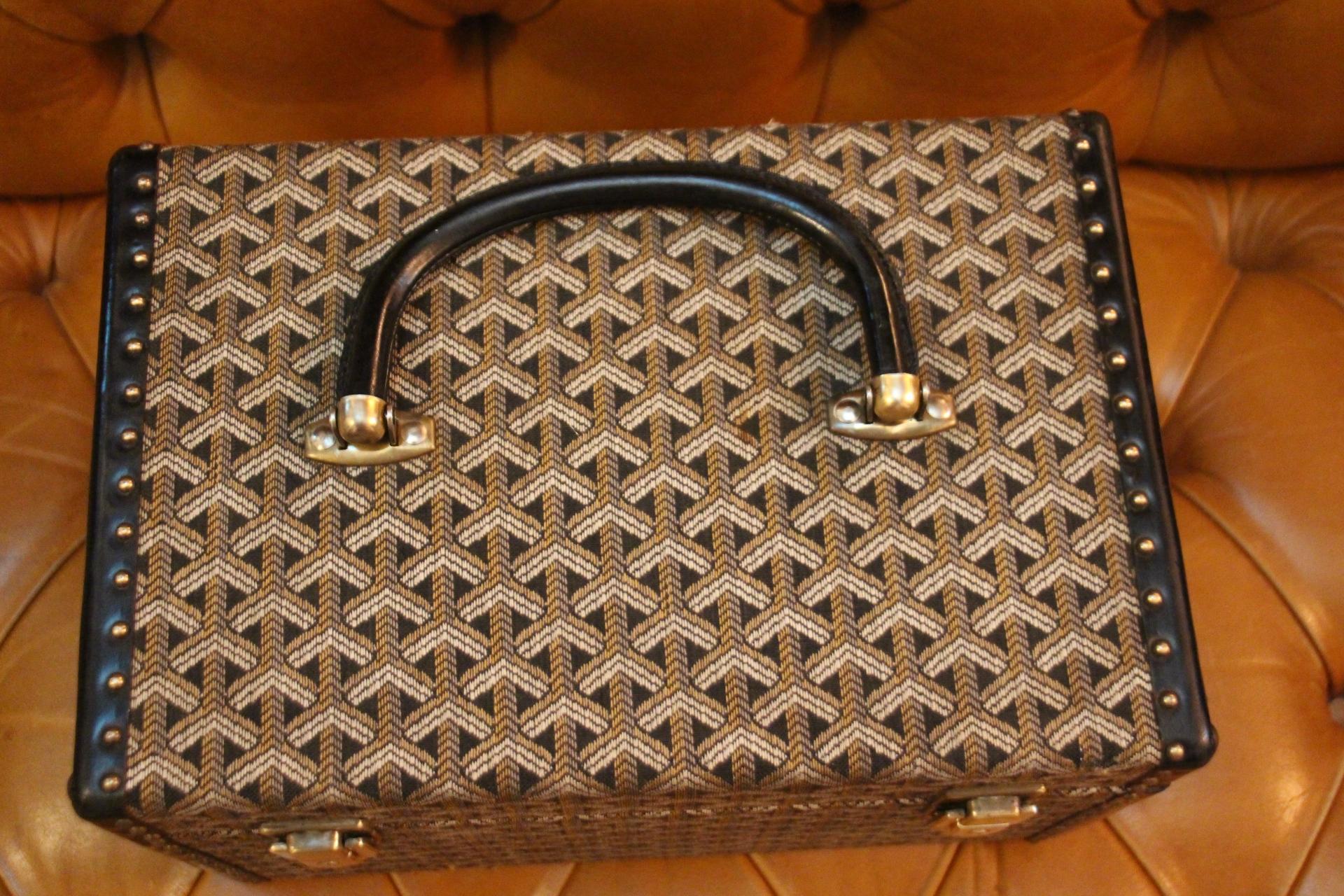 Goyard Jewelry Case, Goyard Trunk, Goyard Train Case, Goyard Beauty Case In Good Condition In Saint-ouen, FR