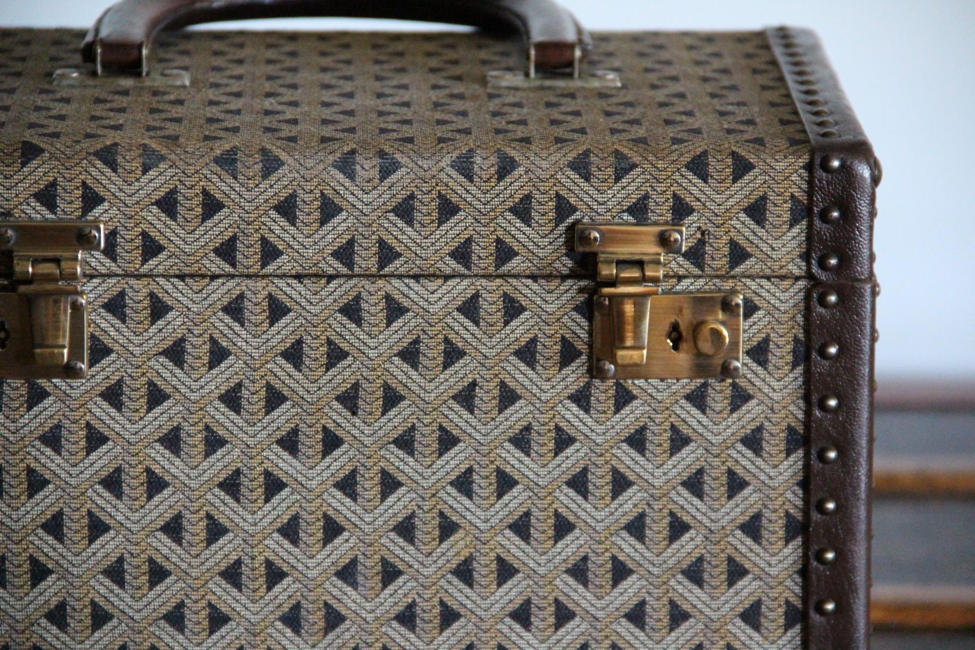 Étui à bijoux Goyard, malle Goyard, étui à trains Goyard, étui à beauté Goyard Bon état - En vente à Saint-ouen, FR