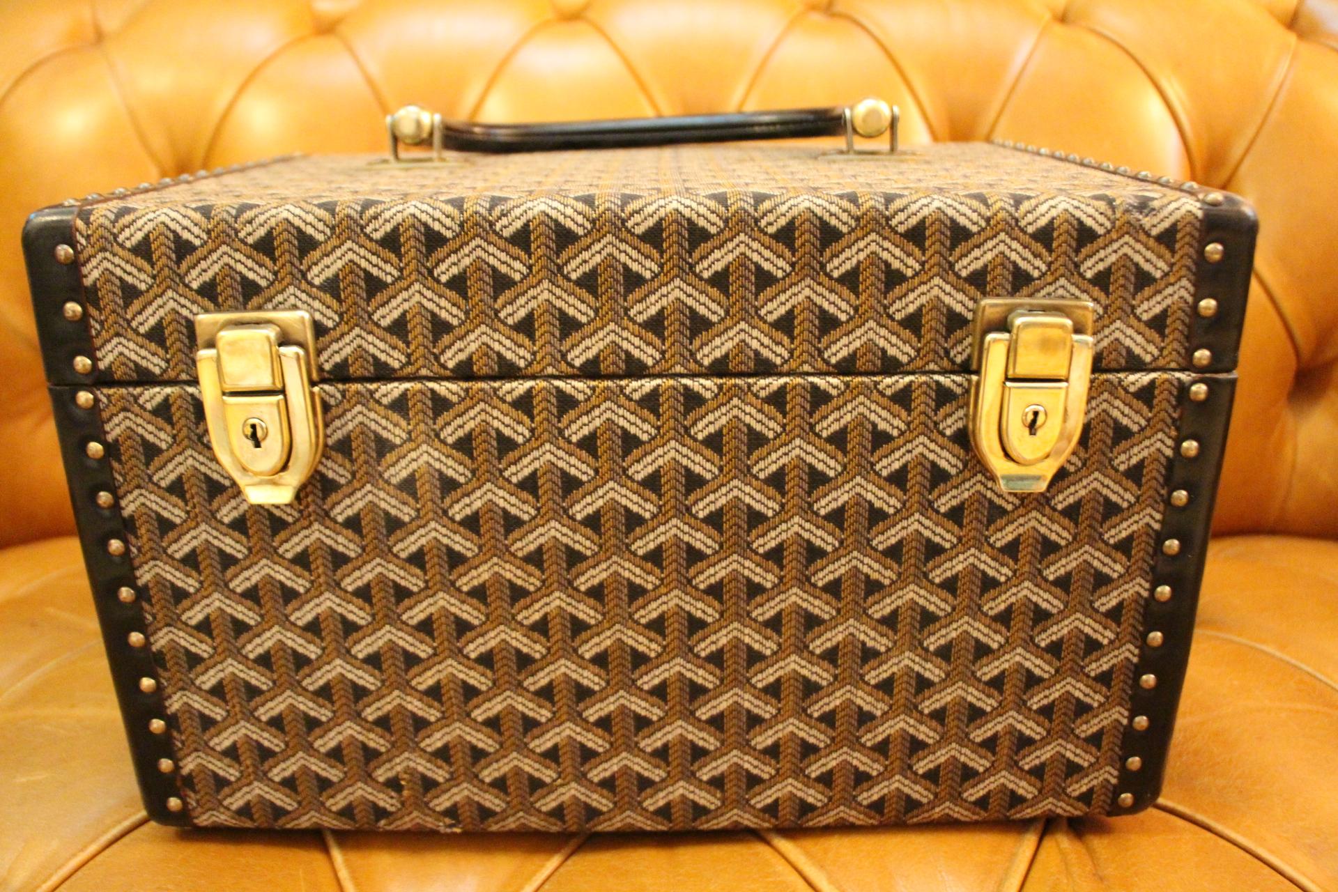 Women's or Men's Goyard Jewelry Case, Goyard Trunk, Goyard Train Case, Goyard Beauty Case