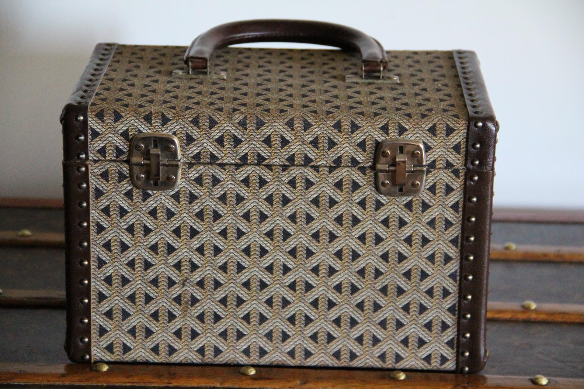 Étui à bijoux Goyard, malle Goyard, étui à trains Goyard, étui à beauté Goyard en vente 2