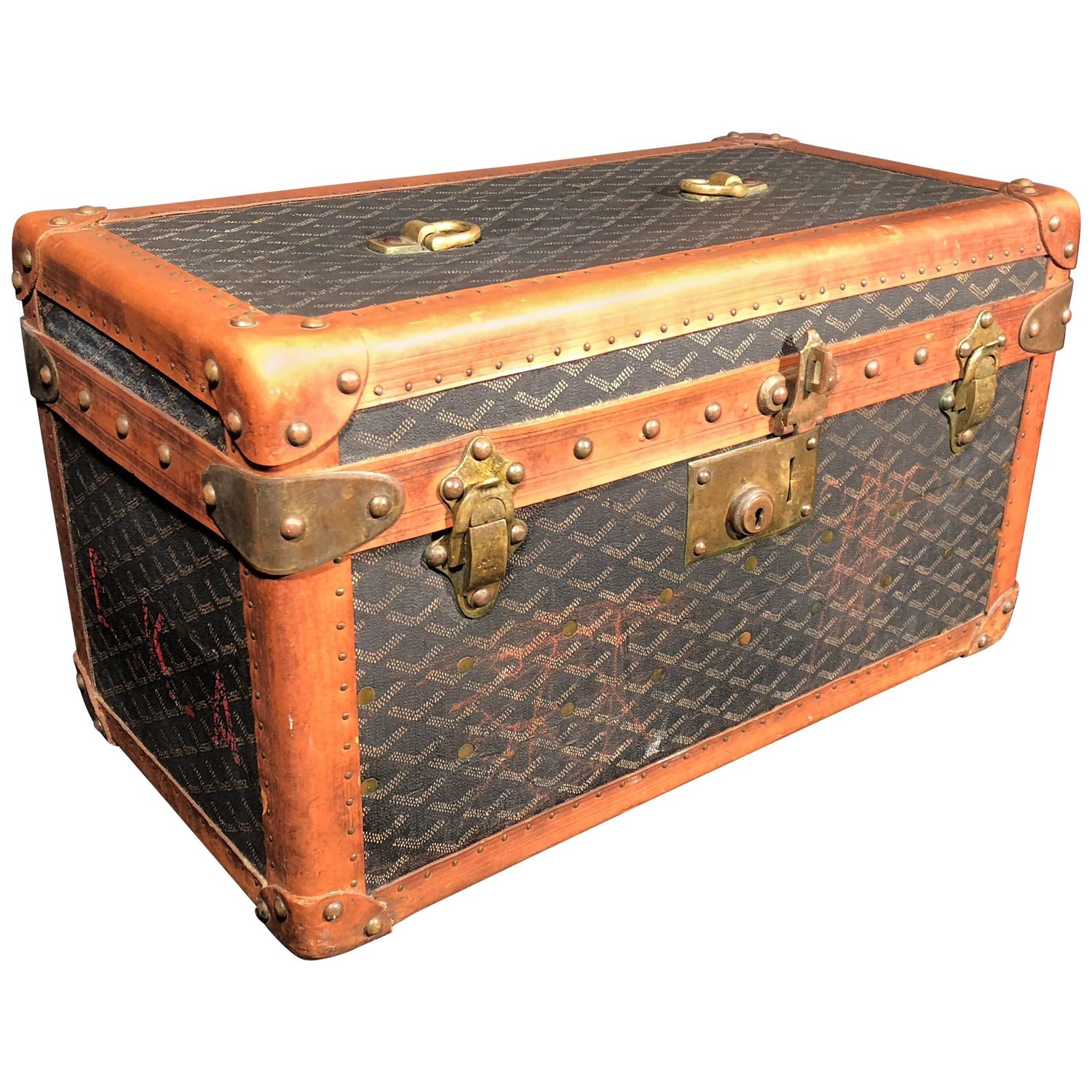 Goyard Convertible Cosmetic Train Case Coated Canvas at 1stDibs