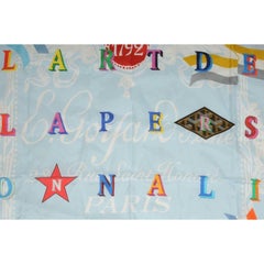 Goyard Le Foulard Red Blue White No.3 Silk Blend Scarf Shawl Cover Up Wrap