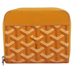 Goyard Leder Zippy Portemonnaie Gelb