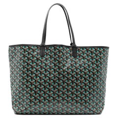 Rare Goyard Saint-Louis Voie-Claire PM Tote bag in White and Green