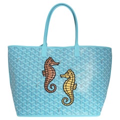 Used Goyard Limited Edition Turquoise St Louise Seahorses