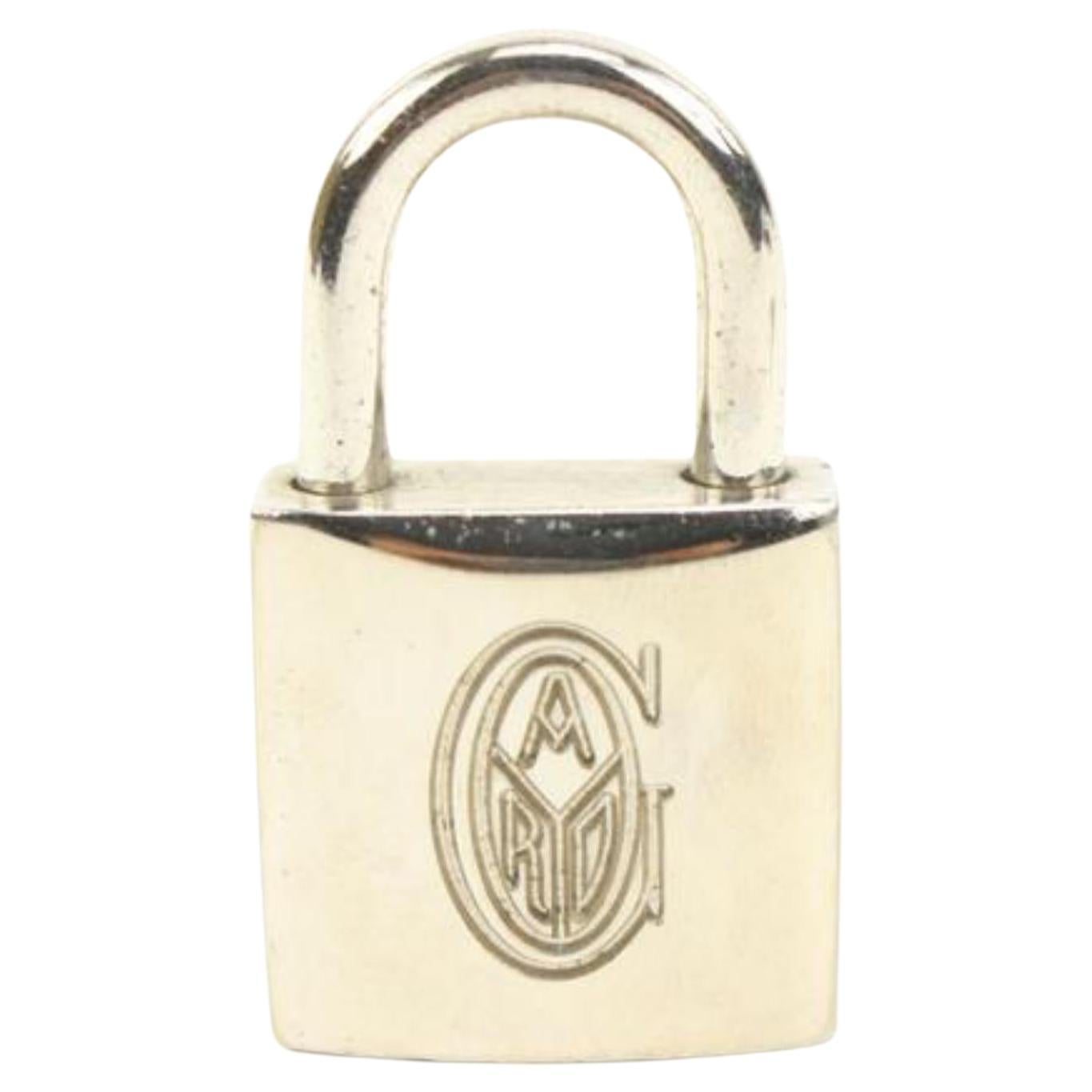 Goyard Logo Lock and Key Set Cadena Padlock Bag Charm ref.391702