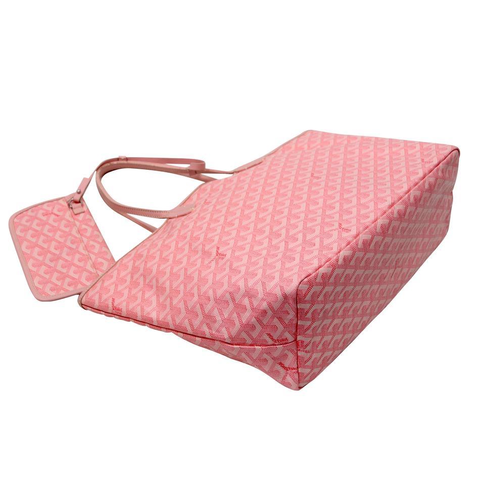 Goyard Louis Mm, Monogramm GY-0928P-0010 Rosa Segeltuch-Tasche im Zustand „Hervorragend“ in Downey, CA