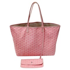 Goyard Ultra Rare Pink Chevron St Louis Tote with Pouch 1GY1202 at