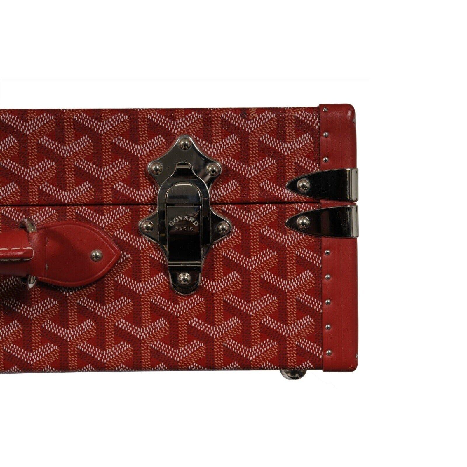 Goyard Manoir GM Red Briefcase Travel Computer Trunk Bag Luggage Travel Carry On For Sale 3