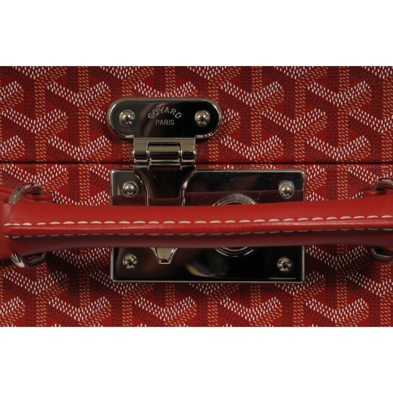Goyard Manoir GM Red Briefcase Travel Computer Trunk Bag Luggage Travel Carry On For Sale 4