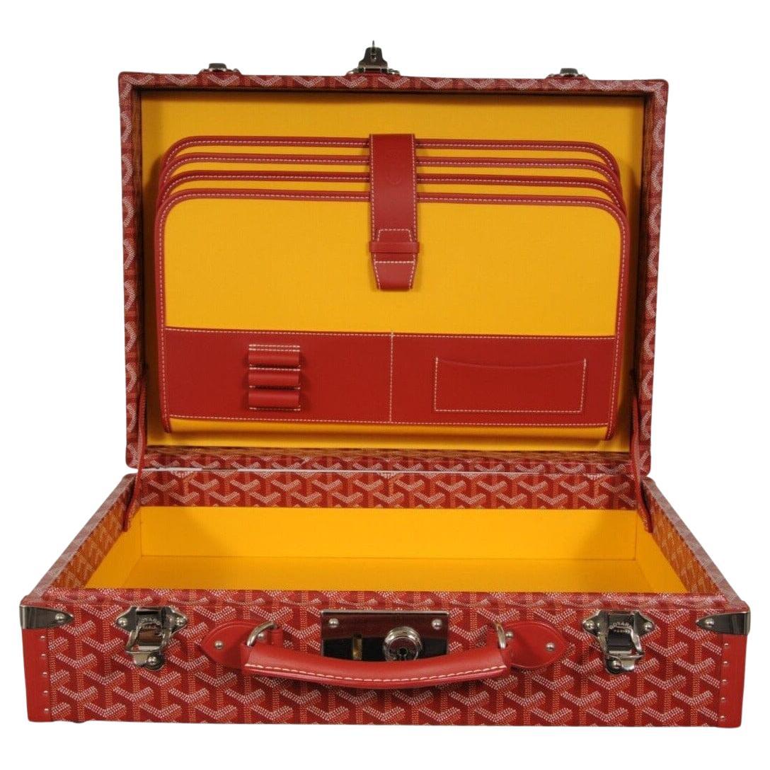 Goyard Manoir GM Rouge Briefcase Travel Computer Trunk Bag Luggage Travel Carry On