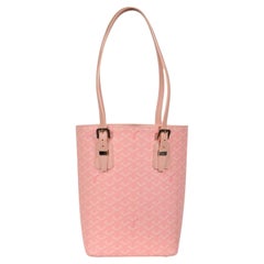 Goyard Marie Galante Bag Rose Sakura Pink Canvas Tote Bag Shoulder Travel Carry