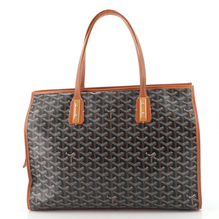 Goyard Blue Coated Canvas and Leather Marquises Tote at 1stDibs