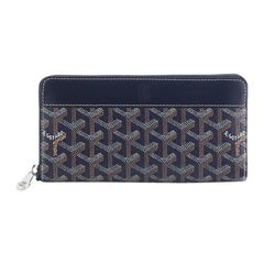 Goyard Matignon Zip-Around Wallet Coated Canvas with Leather