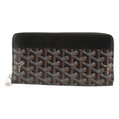 Goyard Matignon Zip-Around Wallet Coated Canvas with Leather