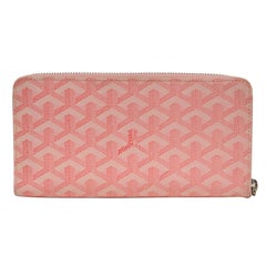 Goyard Matignon Zip Long Wallet Pink Multi Pocket Travel Card Holder Tote Purse