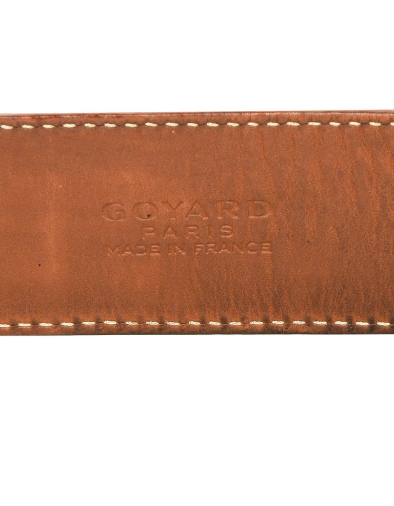 Goyard Black Goyardine Coated Canvas Florida Buckle Belt 90CM