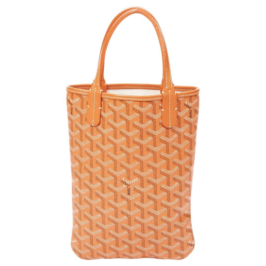 Orange Mini sac cabas Poitier orange Goyard en vente