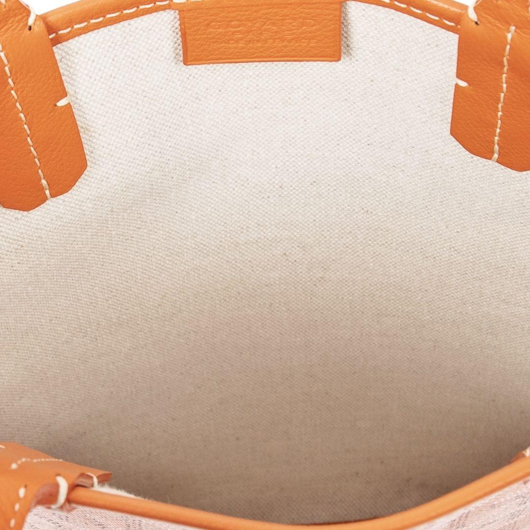 Mini sac cabas Poitier orange Goyard Unisexe en vente