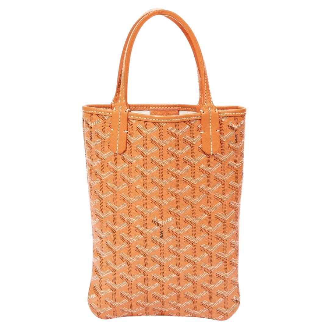 Goyard Mini Orange Poitier Tote For Sale