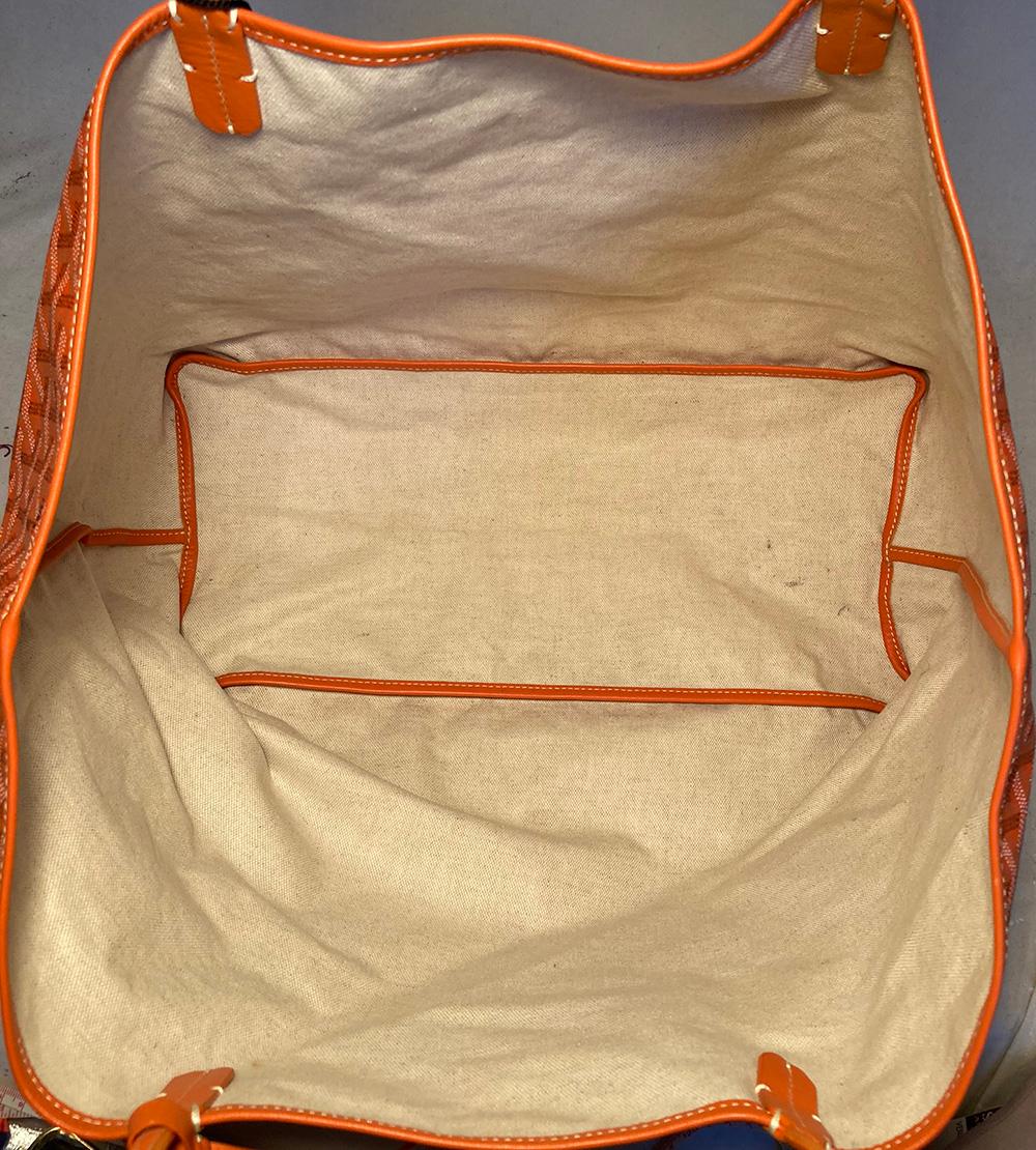 Red Goyard Monogram Orange St. Louis GM Tote