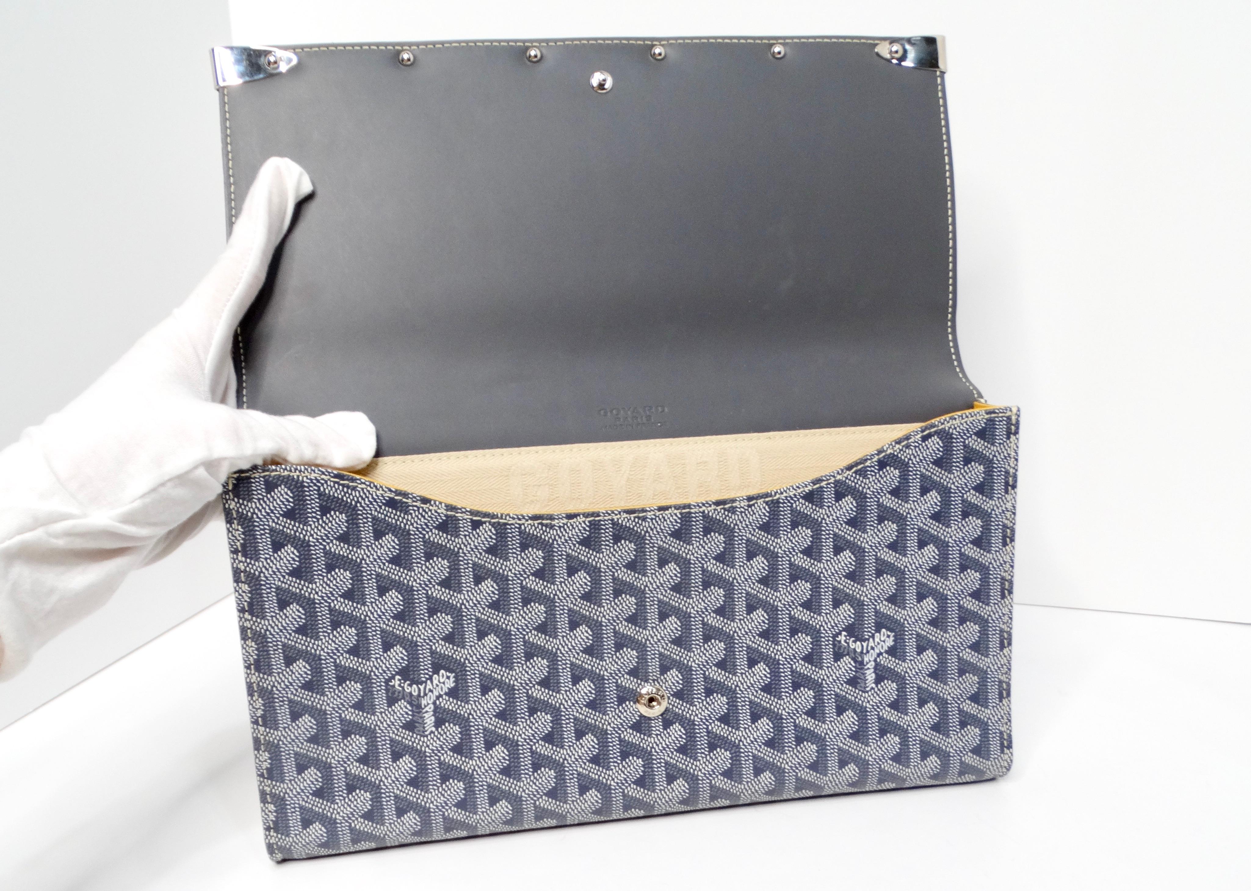 Goyard Monte Carlo Bois Clutch Grau Damen im Angebot