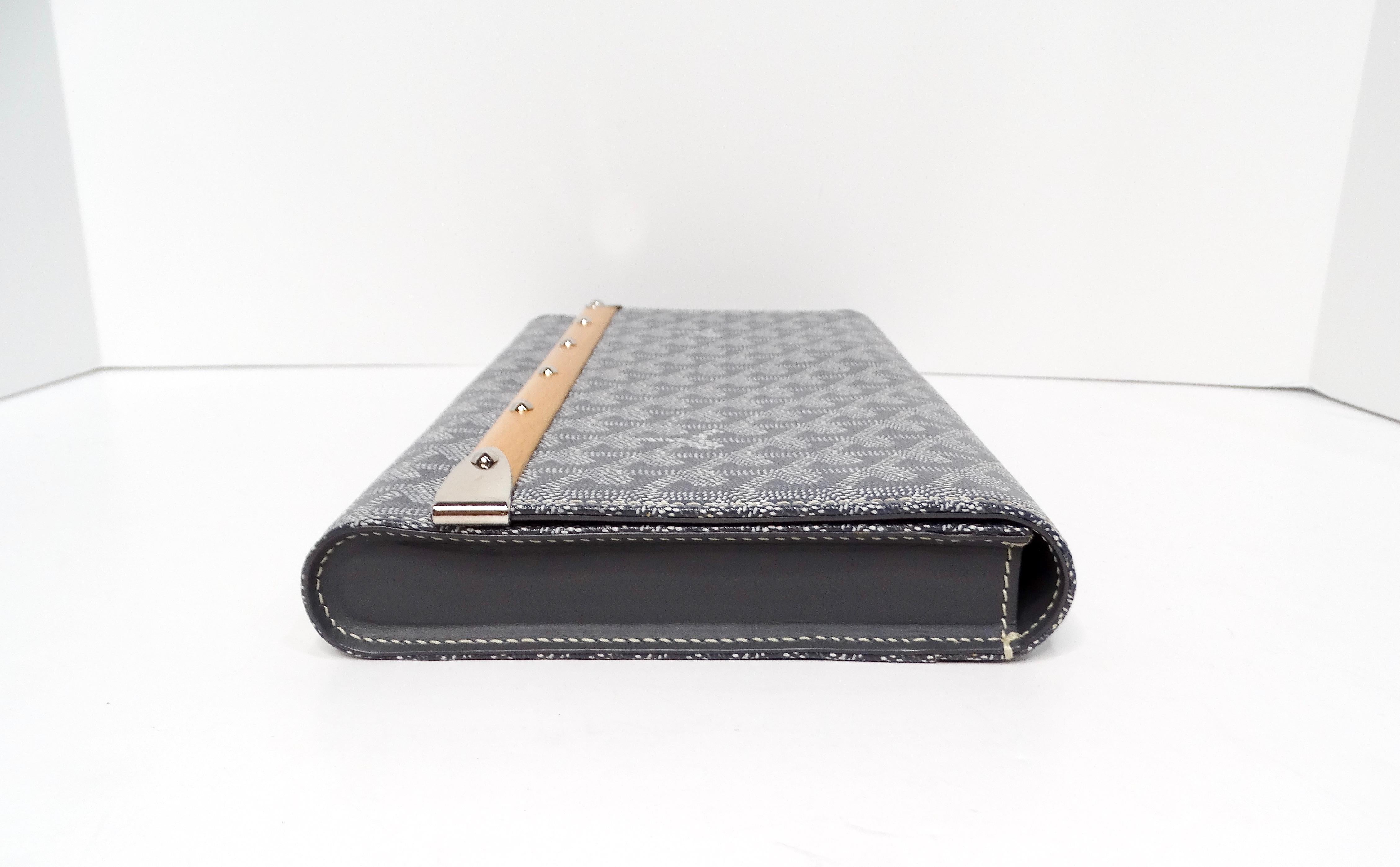 Goyard Monte Carlo Bois Clutch Grau im Angebot 1