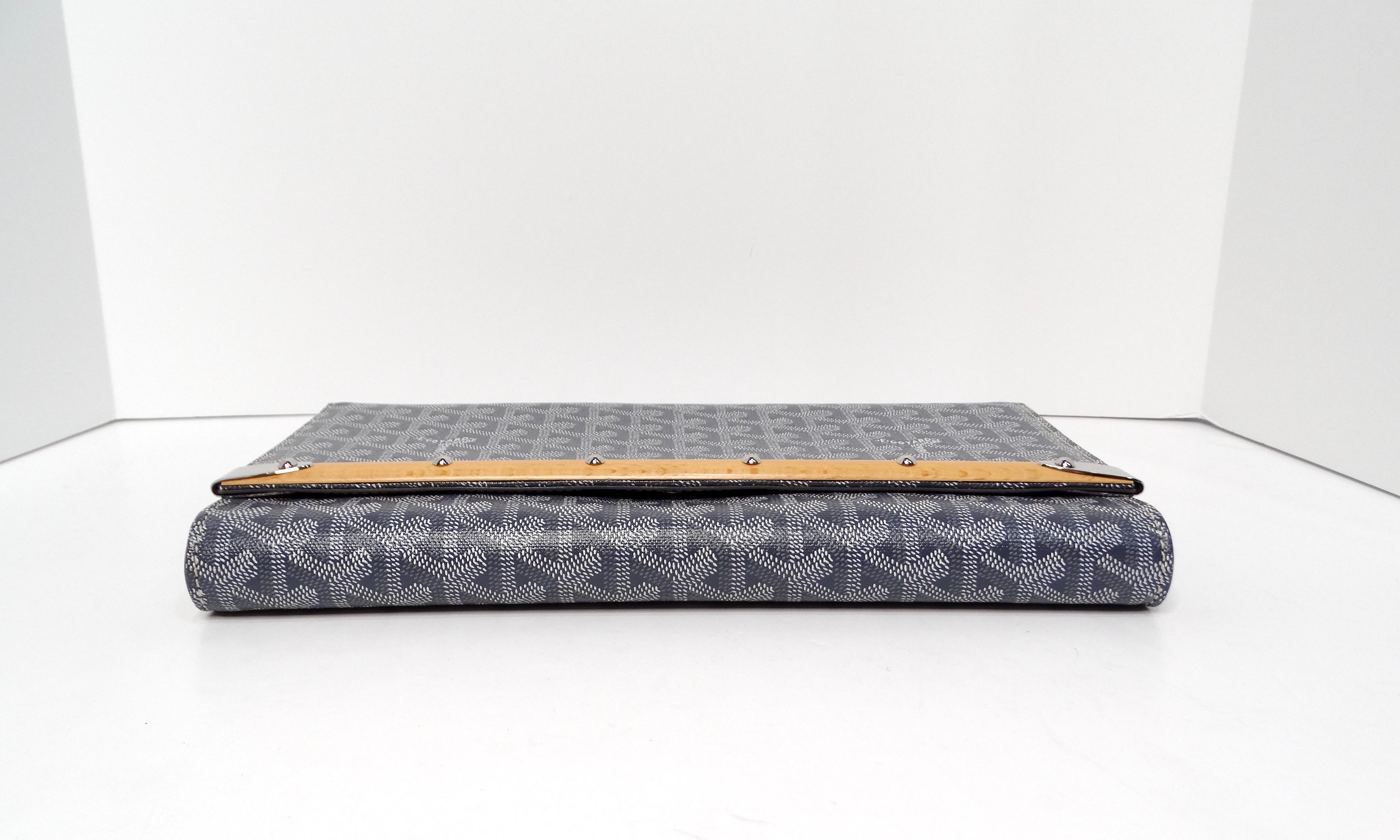 Goyard Monte Carlo Bois Clutch Grau im Angebot 2