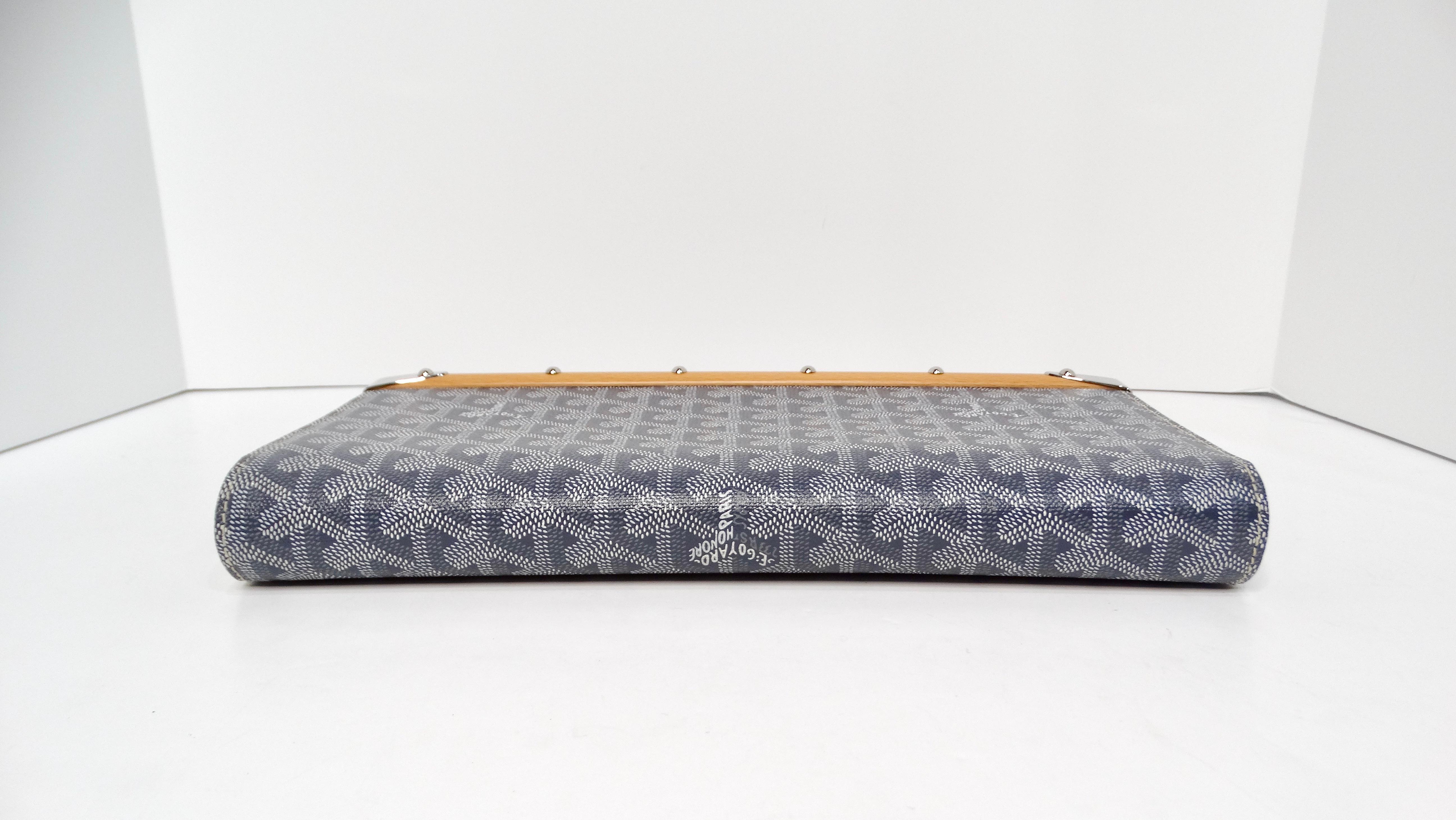 Goyard Monte Carlo Bois Clutch Grau im Angebot 4