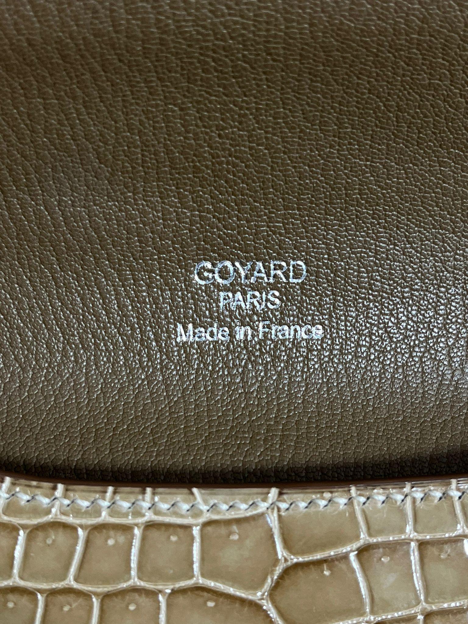 Goyard Monte Carlo Crocodile Skin Clutch Bag - Special Order For Sale 4