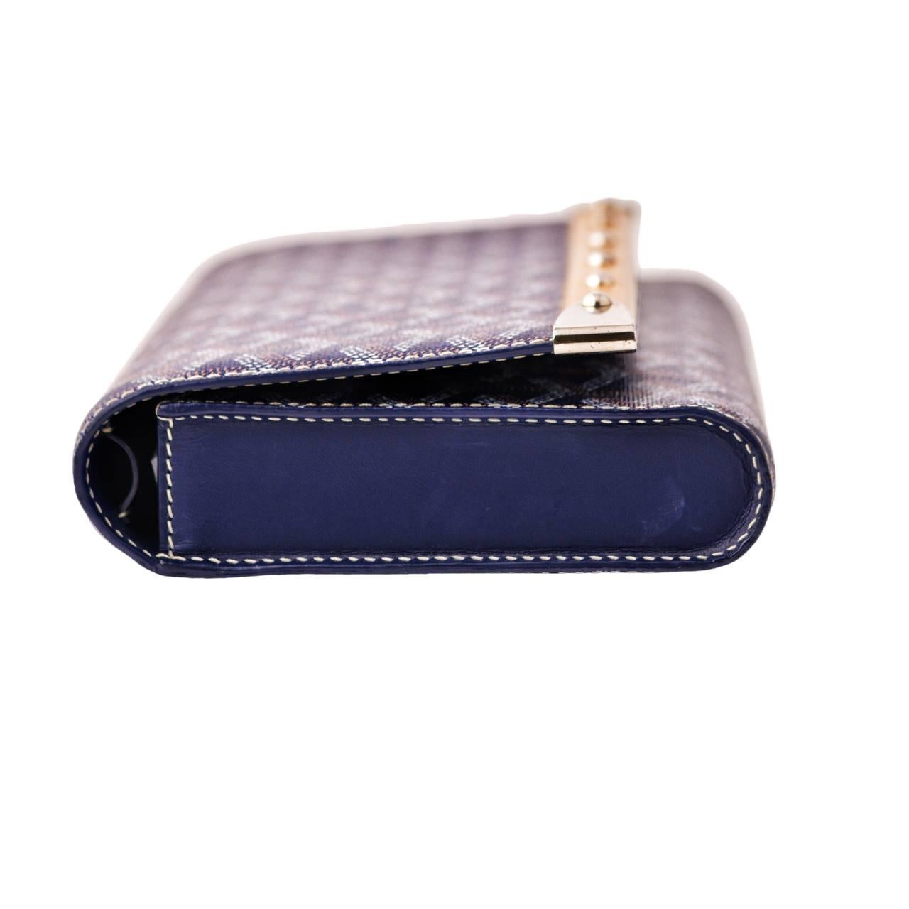 Goyard Monte-Carlo PM Clutch Navy Blue For Sale 2