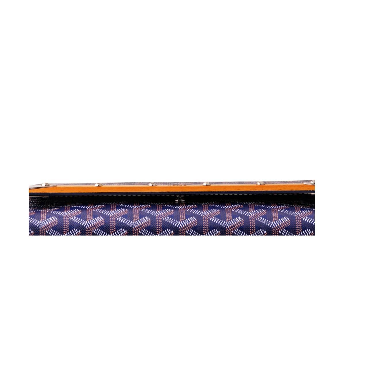 Goyard Monte-Carlo PM Clutch Navy Blue For Sale 3