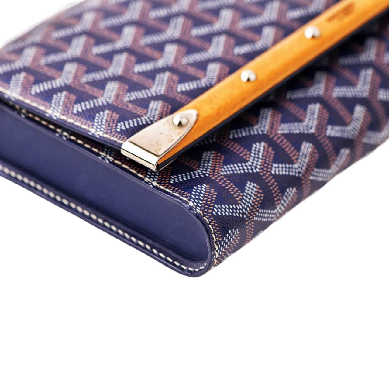 Goyard Monte-Carlo PM Clutch Navy Blue For Sale 6