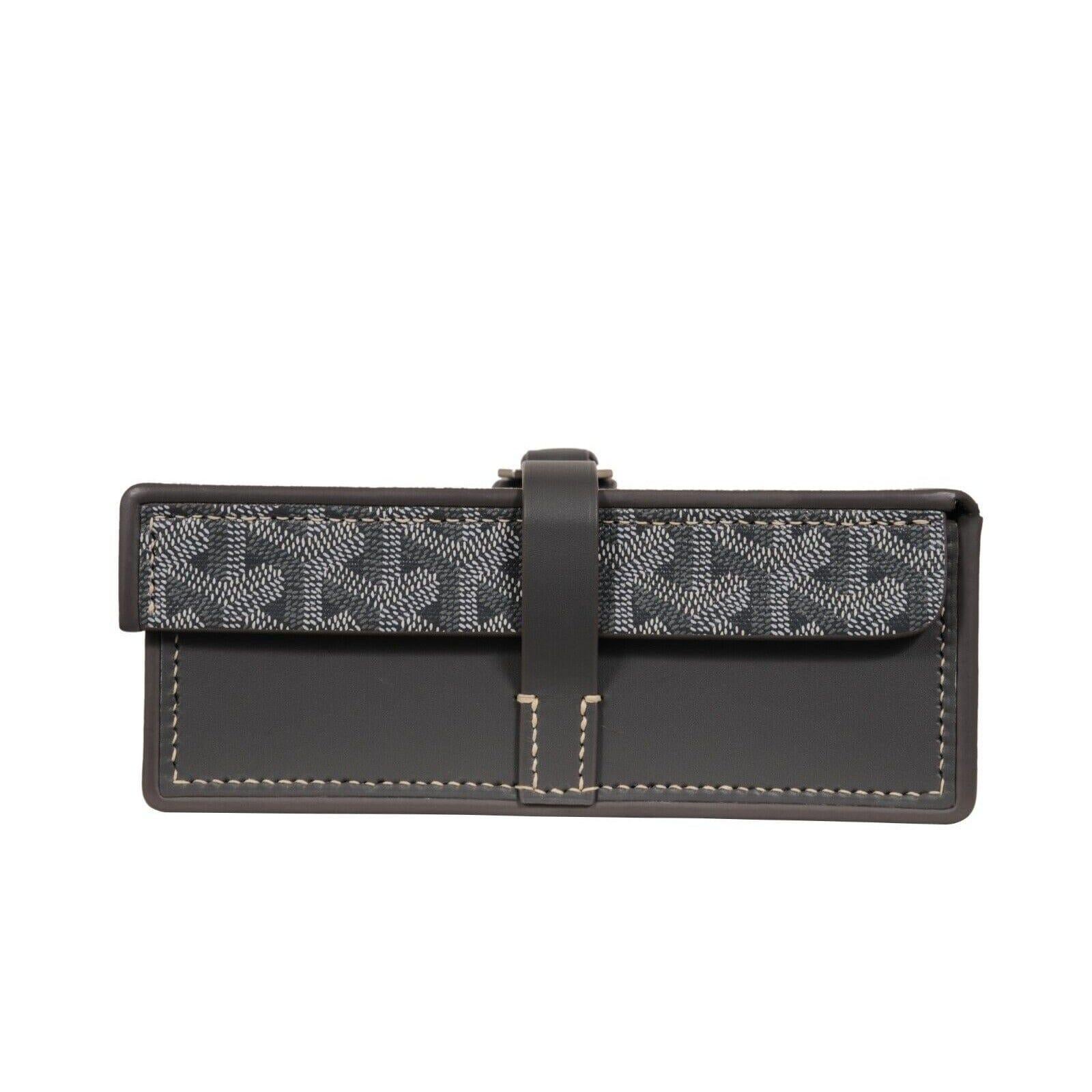 Goyard Montre De Voyage Eight Watch Box Gray Travel Trunk Case Buckle Strap Roll en vente 8