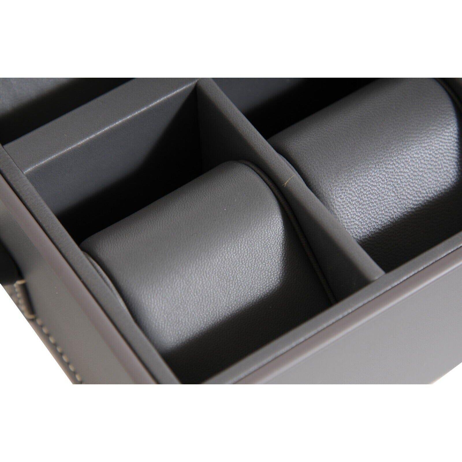 Goyard Montre De Voyage Eight Watch Box Gray Travel Trunk Case Buckle Strap Roll en vente 3