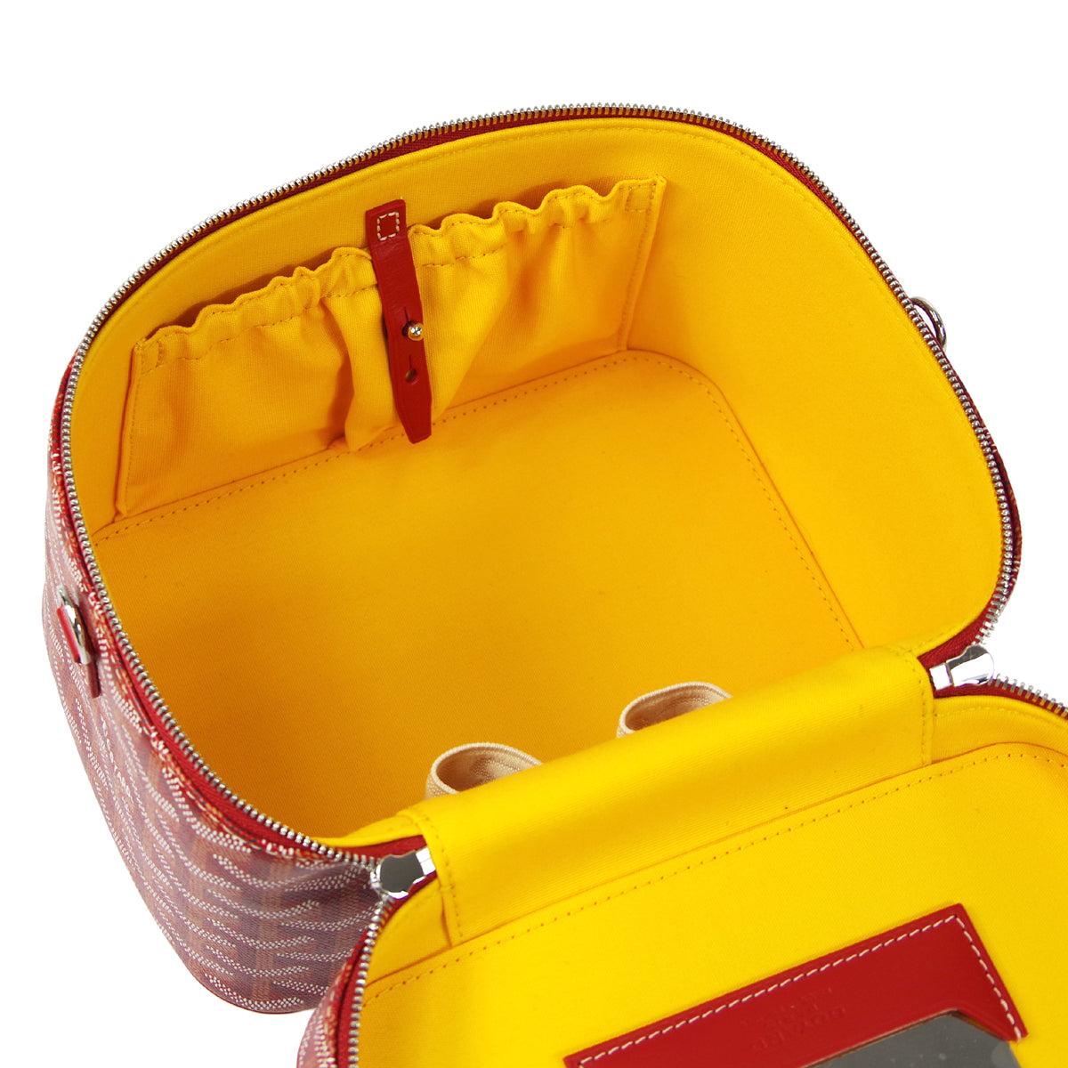 Goyard Muse 2way Vanity Shoulder Handbag in Red 18603 For Sale 2