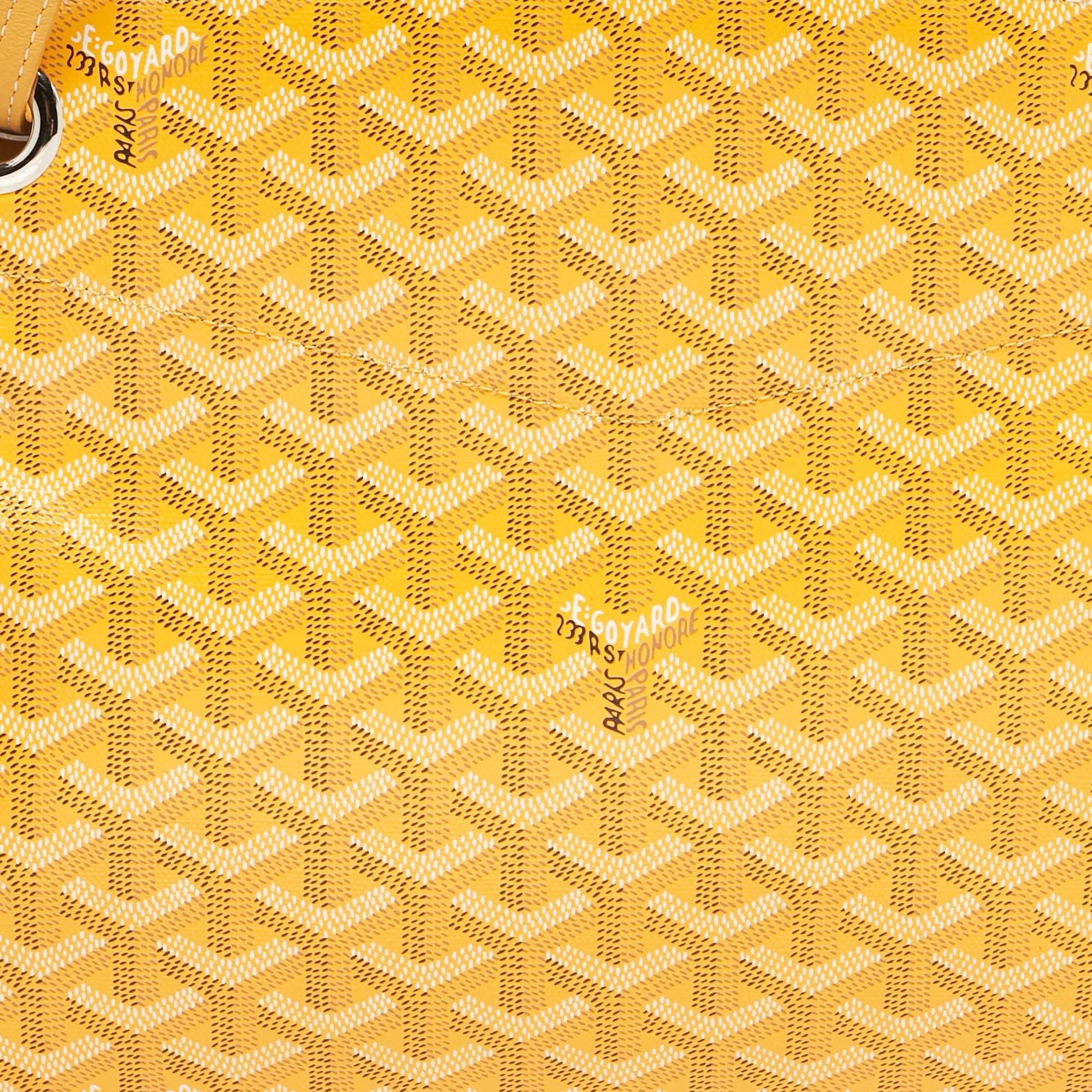 Women's Goyard Mustard Goyardine Coated Canvas and Leather Rouette PM Bag