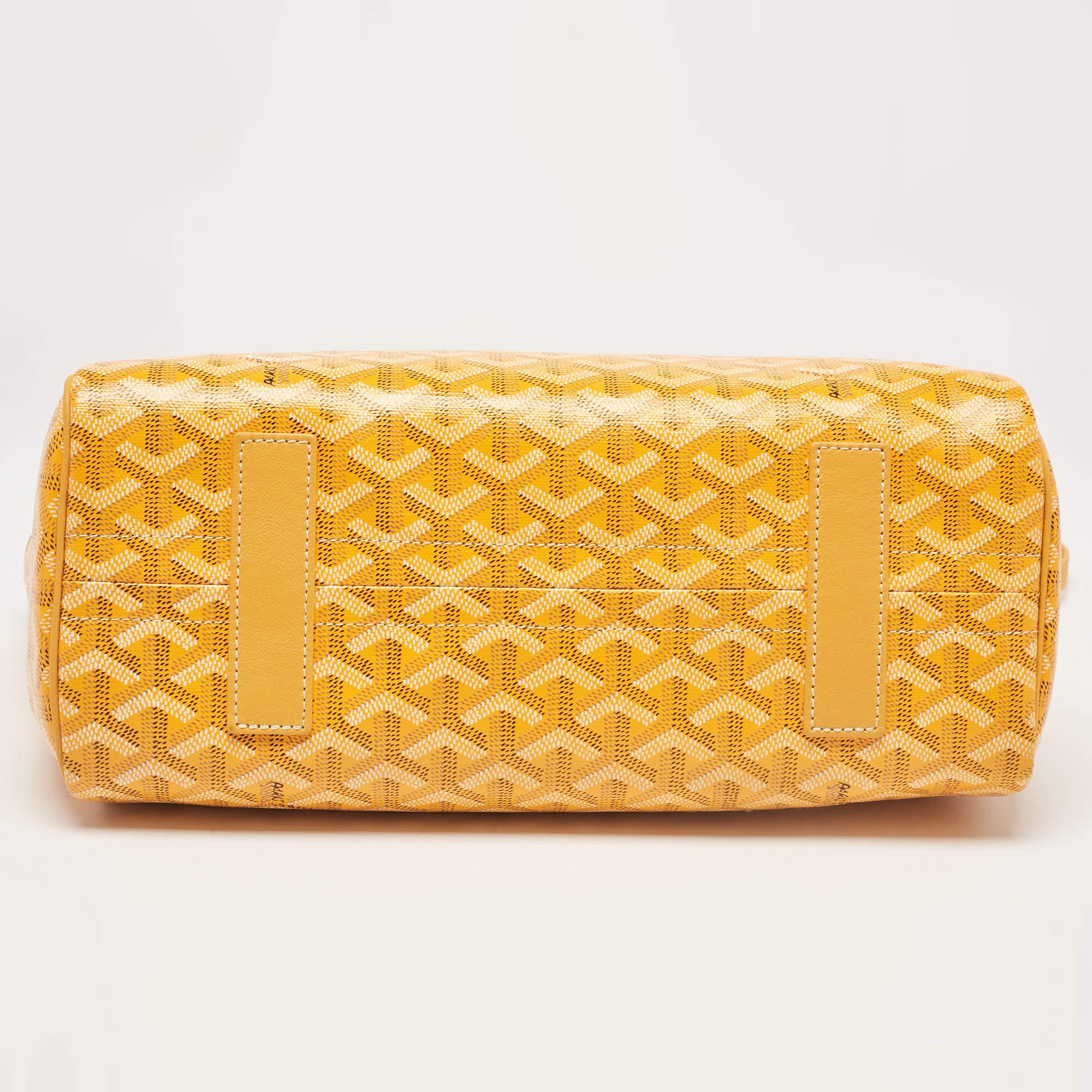 Goyard Mustard Goyardine Coated Canvas and Leather Rouette PM Bag 1