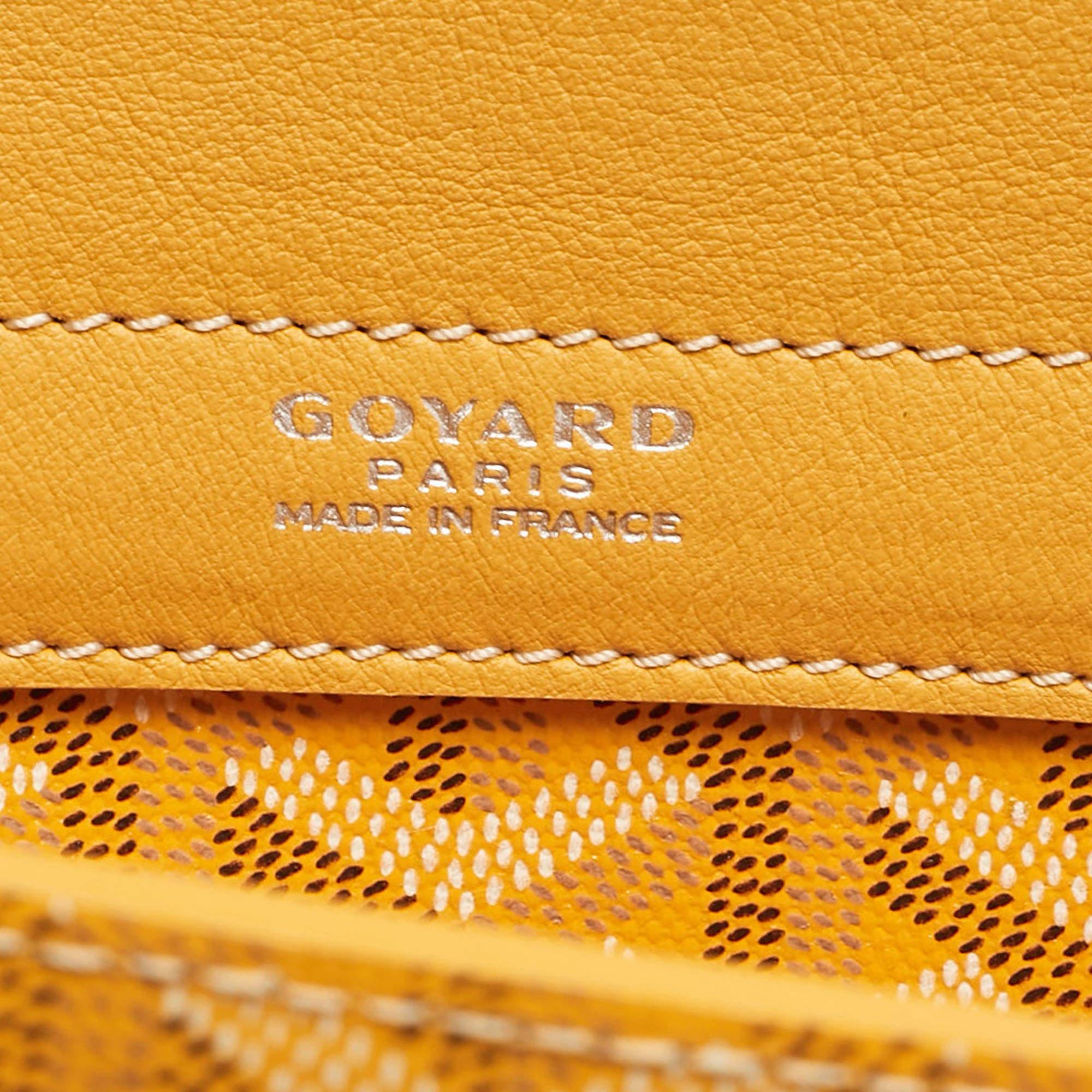 Goyard Mustard Goyardine Coated Canvas and Leather Rouette PM Bag 3