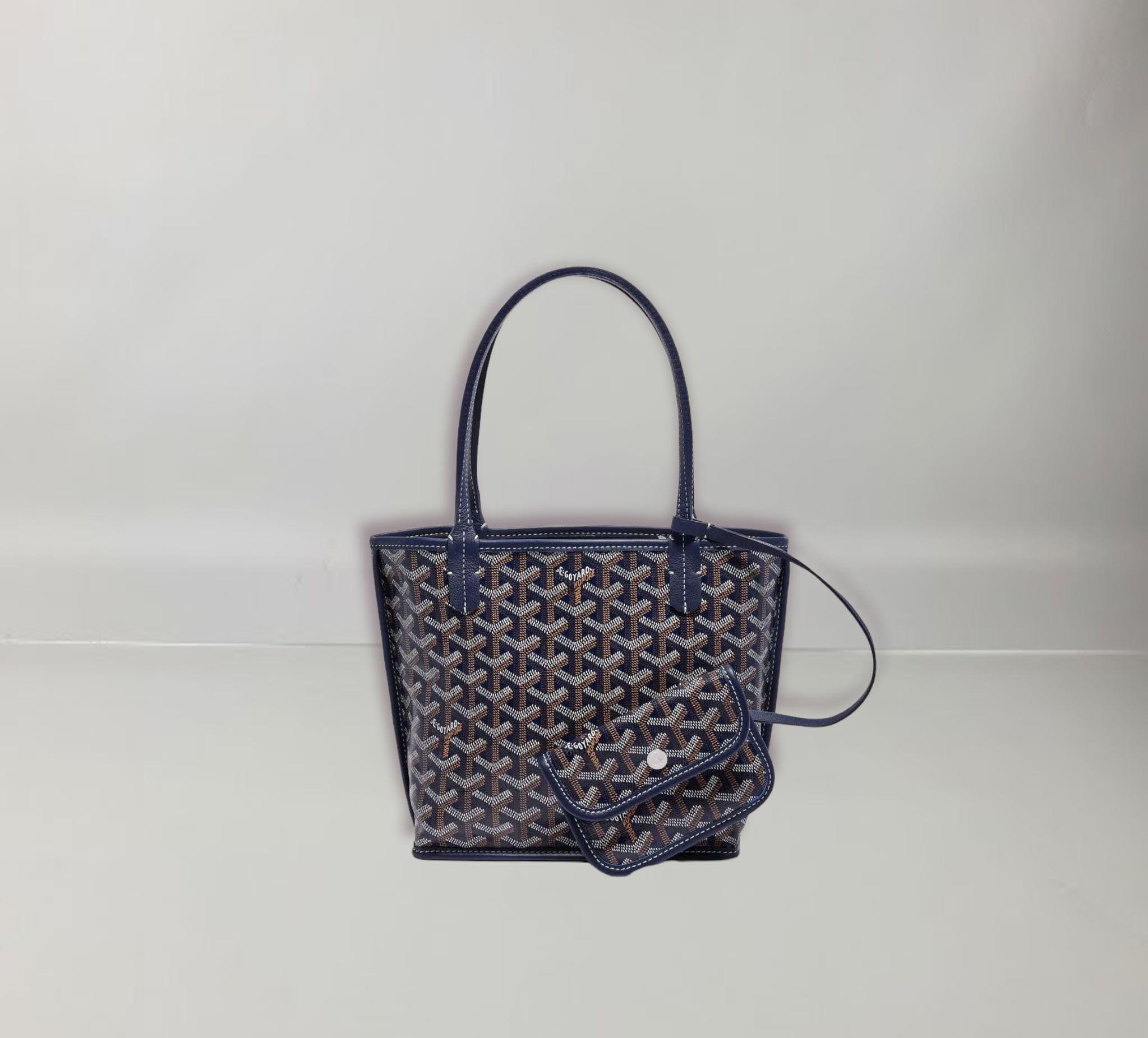 Goyard Navy Blue Anjou Mini bag For Sale at 1stDibs | goyard mini anjou ...