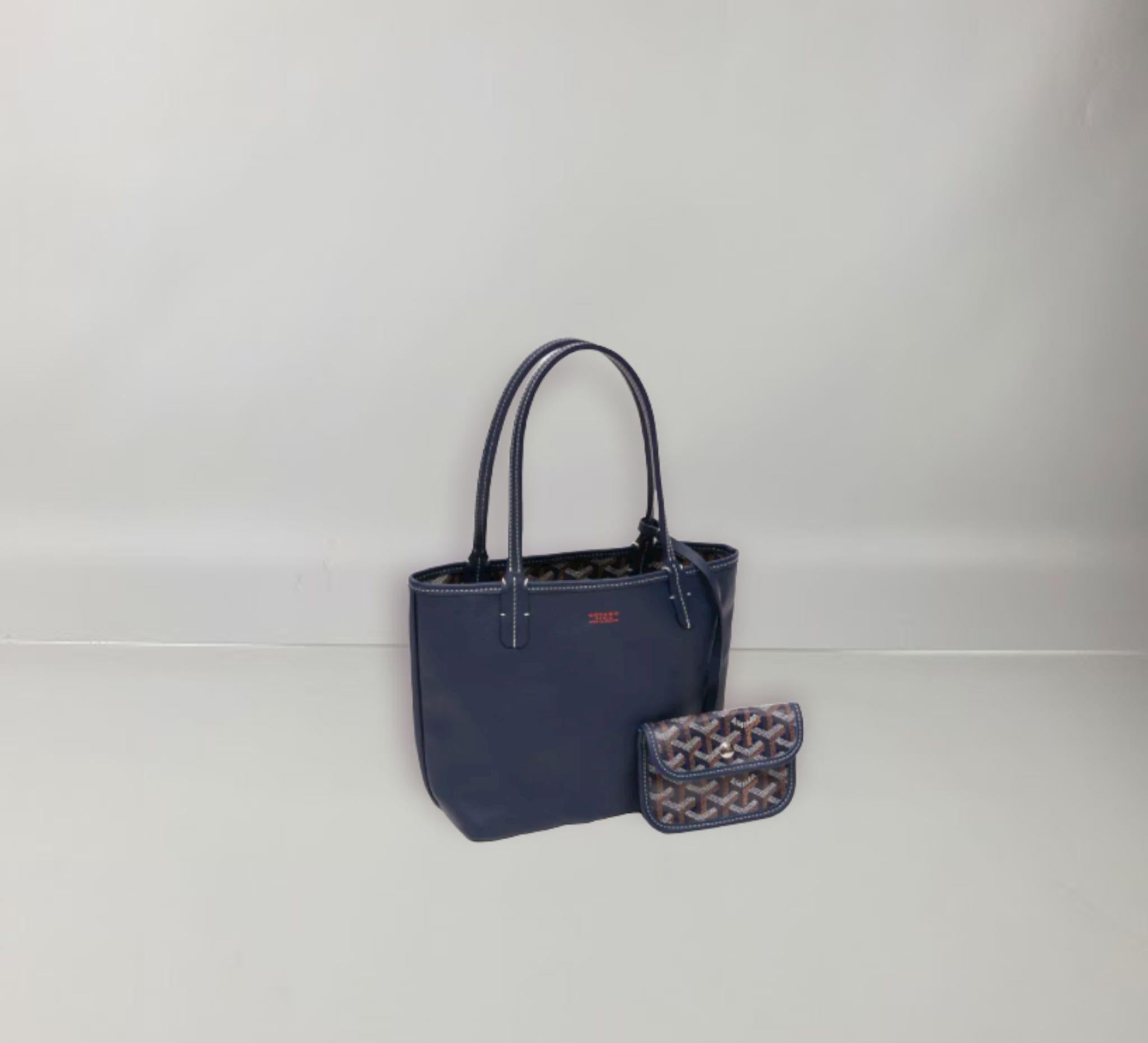Goyard Navy Blue Anjou Mini bag For Sale at 1stDibs goyard mini anjou