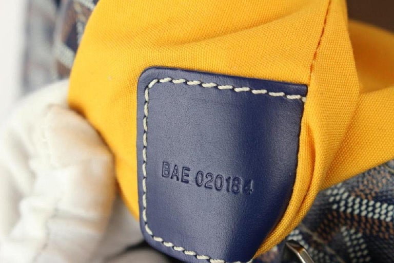 Authentic GOYARD Name tag Limbone luggage tag navy blue bag accessories