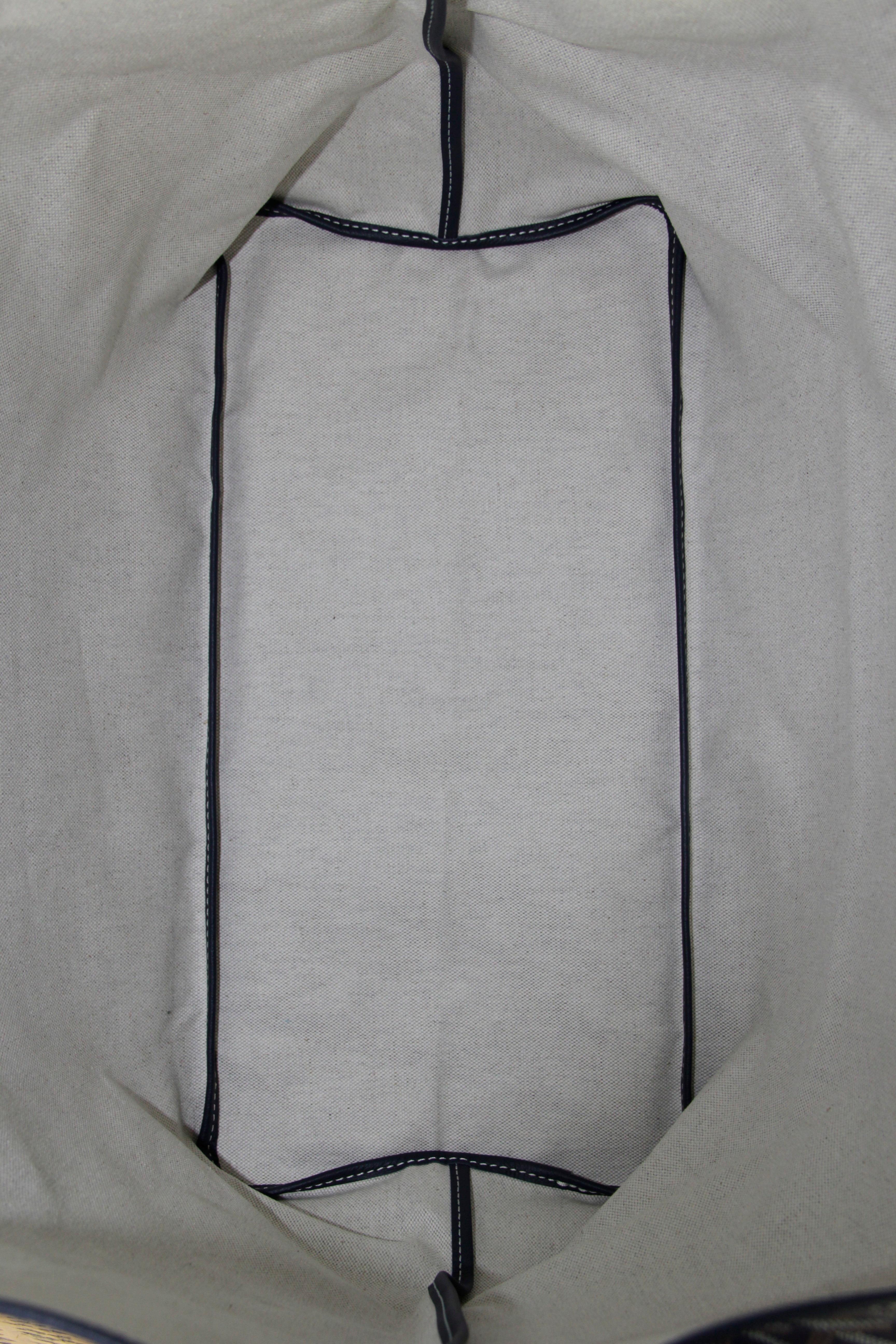 Goyard Navy Blue Goyardine Canvas St. Louis GM Tote Bag For Sale 2