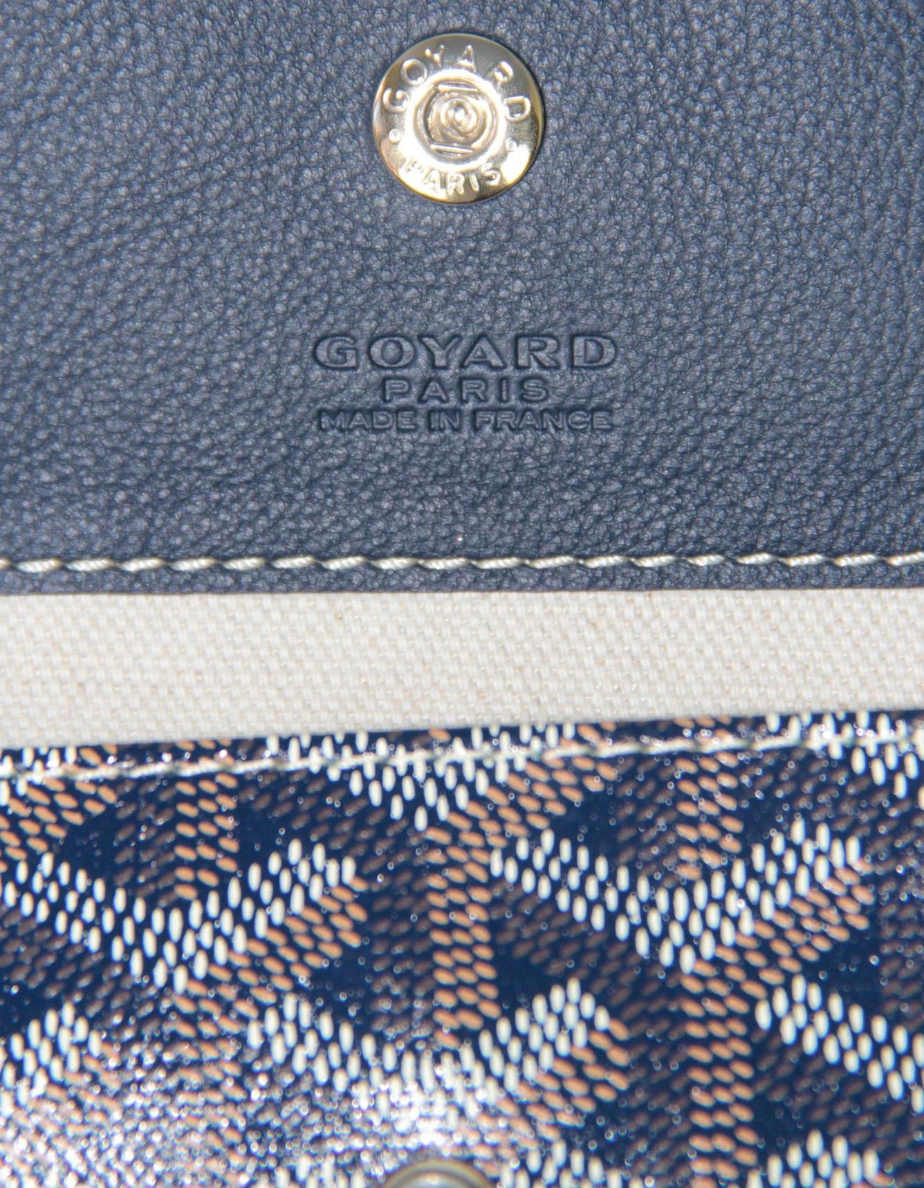 Goyard Navy Canvas/ Leather Reversible Anjou PM Tote Bag 5