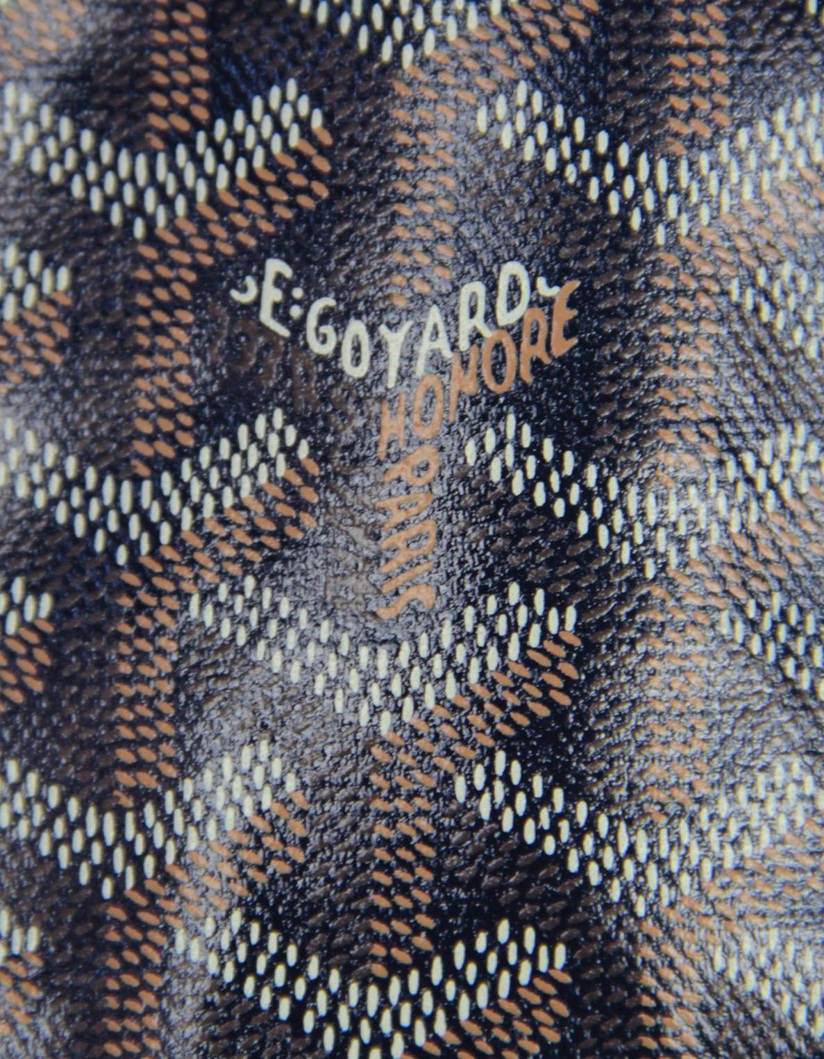 Goyard Navy Canvas/ Leather Reversible Anjou PM Tote Bag 6